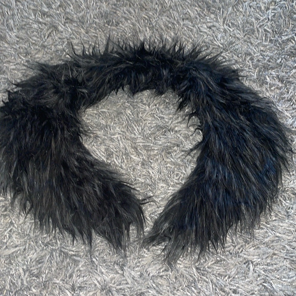 Guess by Marciano black faux fur collar